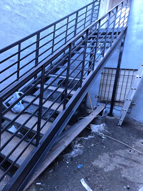 Steel stairs