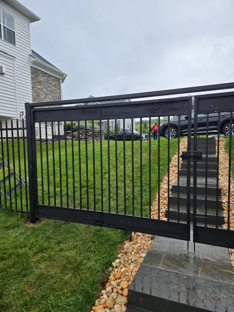 Metal fence and gate