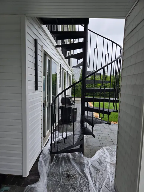Steel stairs