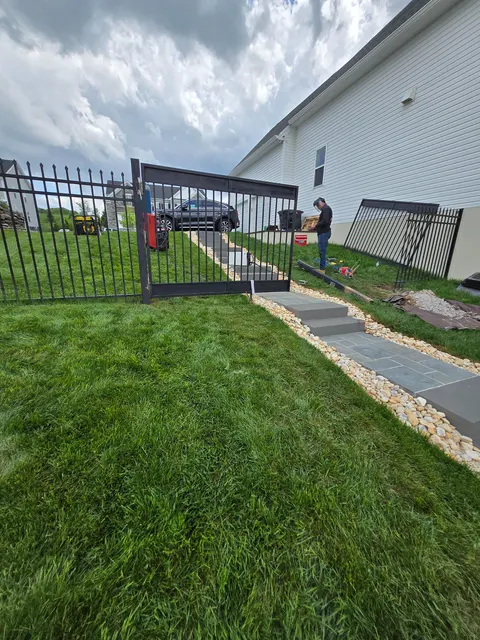 Metal fence and gate