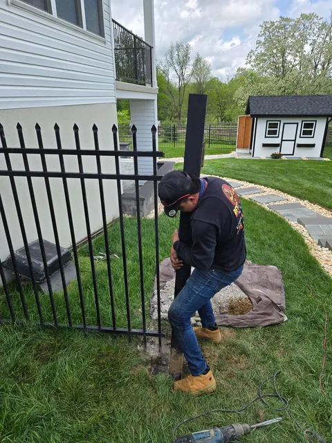 Metal fence and gate