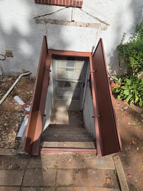 Steel basement door